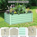 Large Outdoor Planter Boxes Kit Set of 2, 6x3x1.5ft Galvanized Raised Bed Planter with Open-Ended Base Design, Elevated for Outdoor Plants, Durable Raised Bed for Gardening,Green by CozyNest Decor