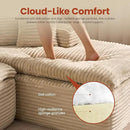 ovios 105” Modular Sectional Sofa with Thicken Seat Cushion, Cloud Couch with Deep Seat, Modern L-Shape Sofas Couches with Chaise,Upholstered Couches for Living Room Bedroom,Beige by CozyNest Decor