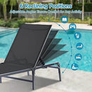 Outdoor Chaise Lounge Chair, Foldable & Assemble-Free, 6 Adjustable Positions, Durable Rust-Resistant Frame, Portable Outdoor Pool Lounge Chairs for Pool Patio Beach, Black by GreenHaven Gardens