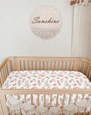 Bassinet Sheet for Baby Boy and Girl 2 Pack, Fitted Sheets for Rectangle, Oval, Hourglass Bassinet Mattress, Muslin Moses Basket Sheets with Neutral Style (Butterfly & Beige) by TinyTreasures Baby Boutique
