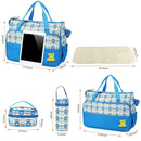 Moclever Diaper Bag Tote Set, 5PCS Baby Bags for Mom and Dad – Large Maternity Travel Bag with Insulated Bottle Holder, Food Bag & Portable Changing Pad, Waterproof Baby Essentials Organizer (Blue) by TinyTreasures Baby Boutique