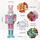 61Inch Nutcracker Christmas Decor Outdoor with LEDs 5 Feet Lighted Large Nutcracker Lighted Christmas Decorations Outdoor with Stakes & Zip Ties for Xmas Yard, Porch, Lawn by CozyNest Decor