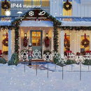 Snowflake Lights Outdoor, 5 Large Snowflake Christmas Pathway Lights Outdoor Christmas Decorations Yard Sidewalk Walkway Driveway Marker Stake, White by GreenHaven Gardens
