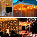 Outdoor LED String Lights, 50Ft with 52 Frosted White LED Globe Bulbs, Waterproof for Indoor/Outdoor Use, Perfect for Garden, Bistro, Pergola, Tents & Decorations, White by TinyTreasures Baby Boutique