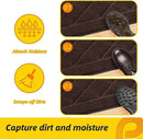 JSEI Dirt Trapper Door Mat 32"x48", Non-Slip Washable Entryway Mats, Dog Door Mat, Stain Resistant and Absorbent Floor Mats, Low Profile Welcome Mat for Front Back Door, Brown by CozyNest Decor