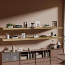 IAE Floating Wall Shelves 72 inch,Bathroom Shelves Wall Mounted,Invisible Shelves Floating Kitchen Shelves,Wooden Wall Shelves with Brackets for Living Room Wall Mounted,Easy Install,Set of 2,Natural by CozyNest Decor
