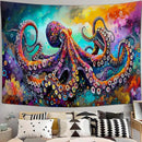 Octopus Tapestry Octopus Tapestries Ocean Navy Coastal Fabric Wall Hanging Aesthetic Space Indoor Outdoor Wall Art Tablecloth Bedspread for Bedroom Dormitory Living Room Home Decor 40"x60" by CozyNest Decor