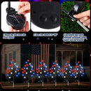 6 Pcs Solar 4th of July Decorations Outdoor Lights 8 Modes Star Stake Lights Waterproof Solar Patriotic Decorations Lights for July 4th Memorial Day Garden Yard Pathway by GreenHaven Gardens