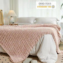 Esterra Chunky Knit Throw Blanket Newly Upgraded Heavy Tighter Version, Handmade Chenille Throw Super Soft, Thick Yarn Cable Knit Crochet Throw Blanket for Couch Bed Sofa, 50" x60, Coral Pink by CozyNest Decor