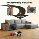 108" Sectional Couches for Living Room Modern Modular Sofa with L-Shape Couchs Upholstered Boneless Couch Deep Seat Sectional Couch with Chaise (Grey, Right Facing Chaise+2Seaters) by CozyNest Decor