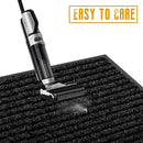 fani Heavy Duty Large Outdoor Indoor Entrance Black Doormat Waterproof Low Profile Entrance Rug Front Door Mat Patio Anti-Skid Rubber Back, 35x72 inch (Black) by GreenHaven Gardens