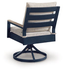 East Beach - Swivel Chair With Cushion (Set of 2) - Blue