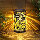 2 Pack Tiki Solar Lanterns Tiki Bar Light Decor Outdoor Waterproof Gifts for Women Men Hanging Lantern Metal Hollowed Out Decor for Summer Garden Patio Lawn Porch Festival Party by GreenHaven Gardens