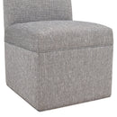 Della - Upholstered Castered Chair - Gray by HouseOfZazla