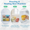 WILLDAN Glass Baby Food Storage Jars w/Lids (4 oz, 12 Pack Set) Snack, Puree, Reusable Small Containers, Breast Milk, Fridge or Freezer, Microwave & Dishwasher Safe, Essential Must Have for Infants by TinyTreasures Baby Boutique