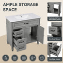 Bathroom Vanity With Sink, Freestanding Cabinet & Drawers by HouseOfZazla