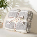 Snuggle Sac Twin Size Bedding Blankets Luxurious Microfiber, Reversible Super Soft Warm Cozy Blankets Fuzzy Plush Blanket for Bed,Couch,Sofa,Living Room, Grey Stripe,60x80 inches by TinyTreasures Baby Boutique