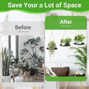 SUREAM 2 Packs Indoor Outdoor Hanging Plant Holder, Plant Holder Shelf with Large Tray, Plant Hanging Basket for Indoor Outdoor Plants, Window Wall Ceiling Home Decor (No Plant/Pot Included) by GreenHaven Gardens