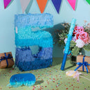 Sratte Number 1 2 3 4 5 6 7 8 9 Piñata with Stick Blindfold Confetti, Gradient Blue Piñata for Kids Boys Girls Birthday Party Anniversary Decorations Supplies(Number 5) by TinyTreasures Baby Boutique