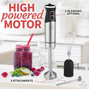 Zulay Immersion Blender Handheld - Durable Stick Blender With Ultra-Sharp Stainless Steel Blades For Effortless Blending (Immersion Blender Set (No Cup), Matte Black) by TinyTreasures Baby Boutique