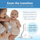 Dr. Brown's Natural Flow Anti-Colic Options+ Narrow Baby Bottle, 2 oz/60 mL, with Preemie Flow Nipple, 0m+, 4 Pack by TinyTreasures Baby Boutique