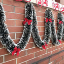 50 FT/15M Long Dark White Artificial Christmas Tinsel Garland Decorations DIY for Xmas Tree,Fireplace Mantel,Stairs Railing Outdoor Indoor Holiday Decor