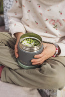 Beaba Stainless Steel Insulated Food Jar 10 oz, Kids Thermos, Lunch Containers, Leakproof, Wide Opening, Suitable for Hot and Cold Foods (Sage) by TinyTreasures Baby Boutique
