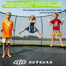 Gigu 10FT 12FT 14FT Recreational Trampolines with Enclosure Net and Ladder and Anti-Rust Coating, ASTM Approved Trampoline Outdoor for Kids and Adults Outdoor Yard Trampolines by TinyTreasures Baby Boutique