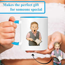 Personalized Coffee Mug, Custom Drawing Portrait Gift, Funny Customized Coffee Gift for Men & Women, Custom Mugs with Pictures, Light Blue 11oz Father's Day Mug by TinyTreasures Baby Boutique