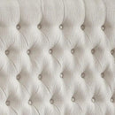 24KF Upholstered Tufted Button Linen Fabric Headboard,Comfortable Fashional Headboard King/CA King Size,Ivory by CozyNest Decor