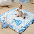 Momcozy Baby Play Mat for Floor, 50x50 Thickened Playpen Mat, Playmate for Baby Tummy Time, Waterproof & Non-Slip, Foldable Outdoor Mat with Carrying Handle, Ocean Theam by TinyTreasures Baby Boutique