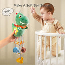 TUMAMA Baby Toys for 3 6 9 12 Months, Dinosaur Hanging Rattle Toys Crinkle Squeaky Sensory Toys with Mirror, Bell, Car Seat Stroller Mobile Toys for Boys, Girls Newborn Infant Toddler by TinyTreasures Baby Boutique