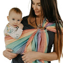 Hip Baby Wrap - 100% Soft Cotton Baby Sling Wrap - Baby Hip Carrier - Nursing Wraps for Breastfeeding, Baby Carrier Sling - Newborn to Toddler Baby Carrying Wrap, Supports 8-35 lbs - Summer Rainbow by TinyTreasures Baby Boutique