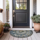 CHICHIC Entrance Door Mat Large 18 x 30 Inch Entry Way Doormat Front Door Rugs Outdoors Heavy Duty Welcome Mat Non Slip Rubber Back Low Profile for Garage, Patio, High Traffic Area, Blue by CozyNest Decor