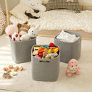 OIAHOMY Storage Cubes 11 Inch Bins-3-Pack, Cotton Rope Woven Baskets for Organizing, Square Storage Baskets for Shelves, Classroom, Kids Toy Bins, Closet, Baby Nursery-Grey by TinyTreasures Baby Boutique