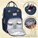 RUVALINO Diaper Bag Backpack, Multifunction Travel Pack Maternity Baby Changing Bags, Large Capacity, Waterproof, Peacock Blue by TinyTreasures Baby Boutique