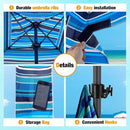 HOMEDEMO Beach Canopy UPF 50+, 6'×6', Easy Set up and Take Down Tent with Sand Pockets, Side Wall Shade Wind Waterproof for Kids, Family & Friends by TinyTreasures Baby Boutique