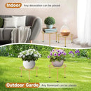 5 Pack Metal Plant Stand, Anti-Rust Iron Plant Stands for Indoor and Outdoor, Heavy Duty Flower Pot Stands for Multiple Plant, Black Potted Plant Holder for Garden Home (5 Pack Gold) by GreenHaven Gardens