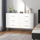Shintenchi 6 Drawer Dresser, Wide Chest of Drawers Organizer Storage with Drawers, Large Storage Cabinet, Modern Design Dresser for Bedroom, Living Room, Porch, White by TinyTreasures Baby Boutique