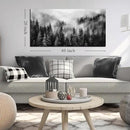Foggy Forest Wall Art for Living Room,Black and White Pictures for Wall,Tree Wall Decor for Bedroom 20 x 40 Inch by CozyNest Decor