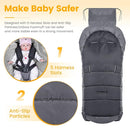 Orzbow Warm Bunting Bag Universal,Stroller Sleeping Bag Cold Weather,Waterproof Toddler Footmuff (Grey, Large) by TinyTreasures Baby Boutique