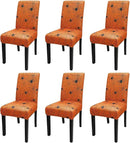 JQinHome Halloween Orange Dining Chair Slipcover, Spider Web Chair Covers Set of 6 ，High Stretch Washable Chair Protector Cover for Dining Room, Kitchen,Home Party,Wedding Ceremony(Orange, 6PC) by CozyNest Decor