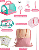 ROBUD Kids Explorer Kit, Bug Catcher Kit with Bag Kit, Pink Outdoor Exploration Set for Camping, Montessroi Toy for Kids Coming Closer to Nature，WRP28 by TinyTreasures Baby Boutique
