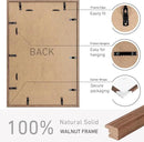 16x24 Poster Frame Natural Solid Walnut Photo Frames with 12x18 Removable Mat Wall Hanging Large Handcrafted Frame with HD Plexiglass Wall and Tabletop Display Large Picture Frame by CozyNest Decor