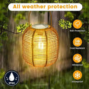 HPC Decor 2 PK Solar Lanterns-Outdoor Solar Lanterns Waterproof, Rattan Solar Lights, Hanging Solar Lanterns Outdoor,Solar Lamp Lights,Decoration Lights for Garden,Patio,Porch,Trees,Pathway,Outside. by GreenHaven Gardens