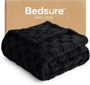 Bedsure GentleSoft Black Throw Blanket for Couch - Super Soft Cozy Blankets Gifts for Women Men Girls, Cute Small Fleece Throws for Bedroom Home Decor, 50x70 Inches by CozyNest Decor
