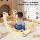 BlueWood 2025 8-in-1 Pikler Triangle Climbing Set Toddler Toys Indoor Baby Jungle Gym Climber Playground for Kids - Natural Wood by TinyTreasures Baby Boutique
