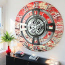 The Gears Clock Real Moving Gear Wall Clock England Line (Red Lava, 36 inches (90 cm)) by CozyNest Decor