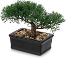 Artificial Bonsai Tree Juniper Faux Plants Indoor Fake Plants Decor with Ceramic Pots for Home Table Office Desk Bathroom Shelf Bedroom Living Room Farmhouse Decoration by GreenHaven Gardens
