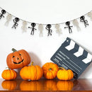 Gift Boutique - 9 Foot Halloween Garland Felt Banner Chain Decorations Indoor & Outdoor Party Supplies 18 Feet Total Pack of 2 Designs Skeletons Bat Pumpkin Ghost by CozyNest Decor